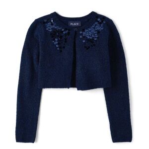 The Children’s Place Girls Sequin Cardigan - Tidal Size 12